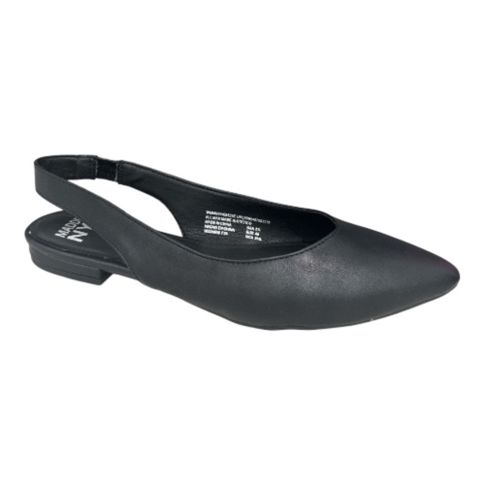 Madden NYC Women’s Black Slingback Flat-Size 8.5 & 9, Comfortable Stylish NWB